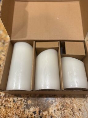 White LED Flameless Candle Set - Home Accents set of three (3)